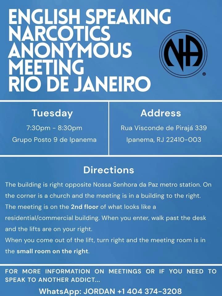 English Speaking Narcotics Anonymous Meeting Ipanema