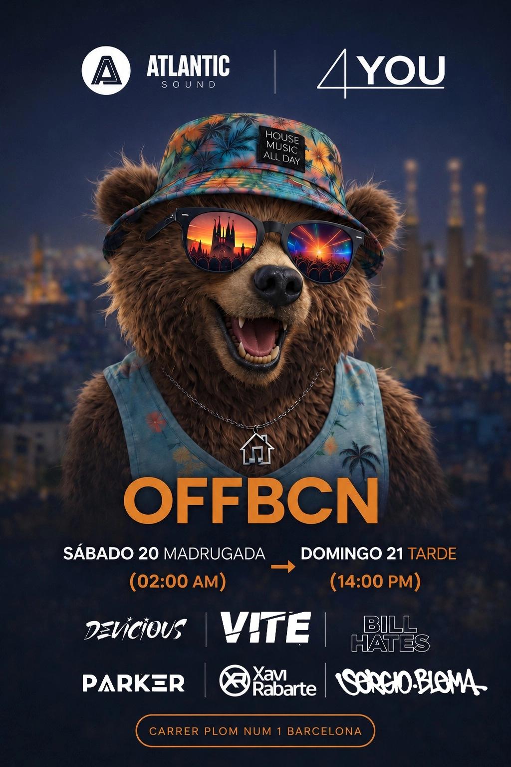 4YOU presenta: OFFBCN Party en AtlanticSound BCN