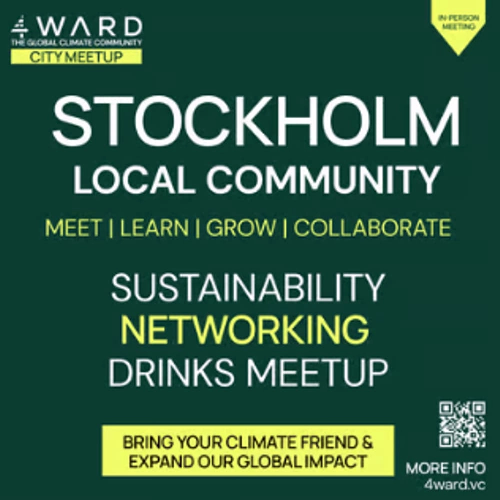 4WARD - Stockholm Quarterly Member Meetup - Climate Sustainability Tech Drinks