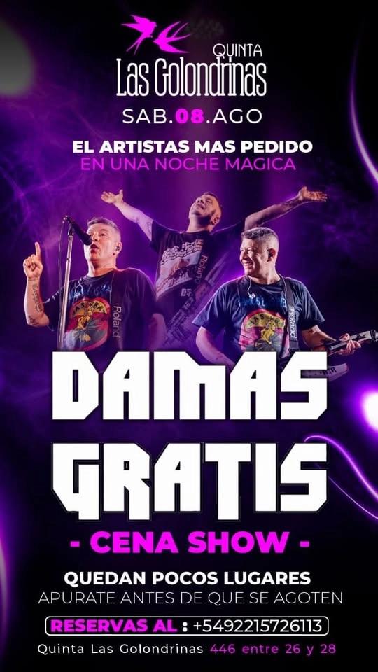 Cena Show DAMAS GRATIS con PARRILLA LIBRE