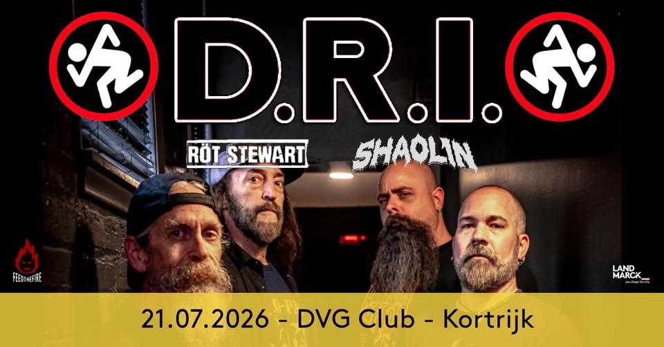 D.R.I. + Röt Stewart + Shaolin @ DVG Club, Kortrijk