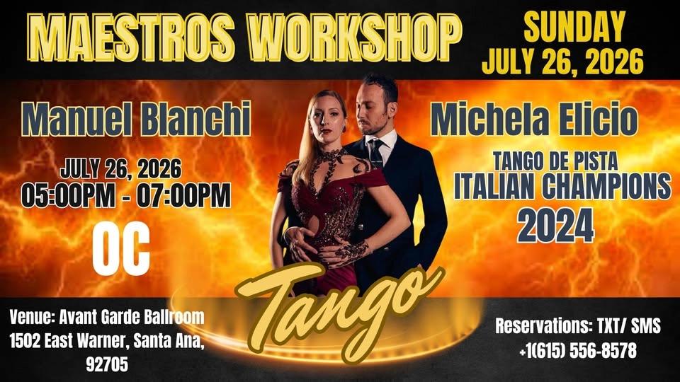 Special Argentine Tango Workshop with Italian Champions 2024 🔥 Manuel Bianchi & Michela Elicio 🔥