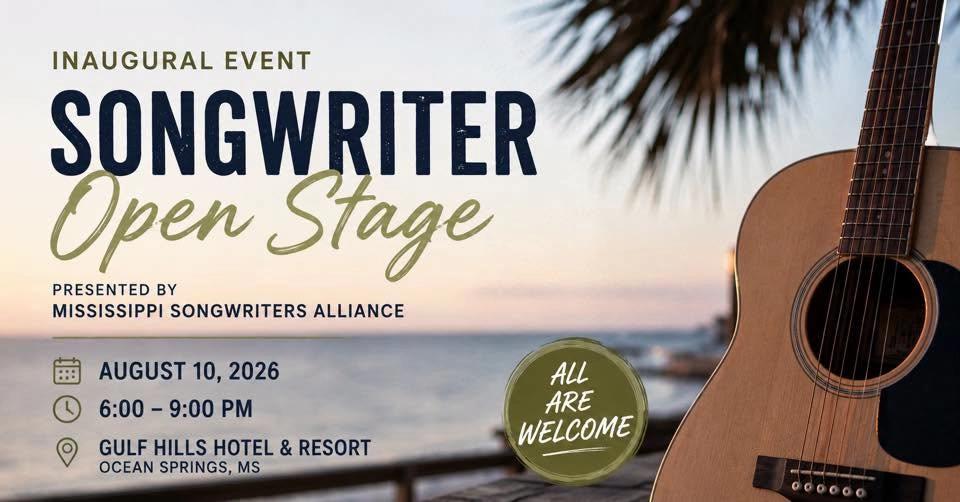Inaugural MSA Songwriter Open Stage at Gulf Hills Hotel