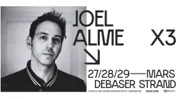 29/3 JOEL ALME | SÖNDAG | DEBASER STRAND