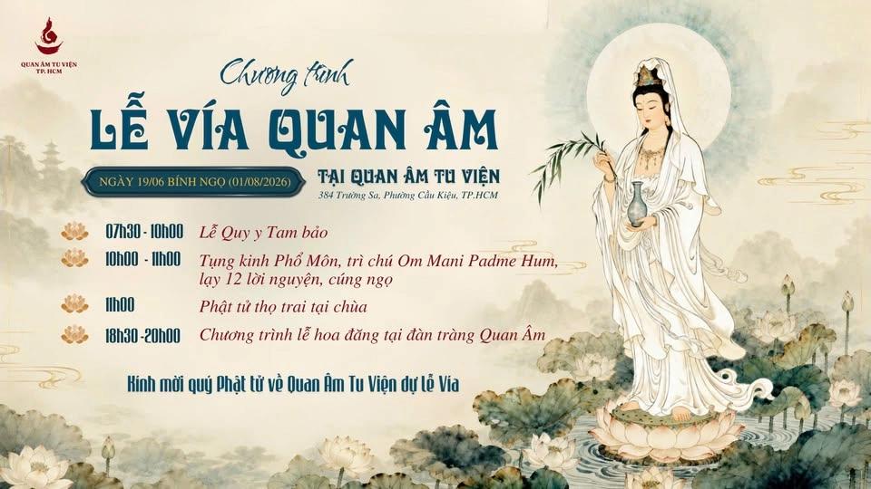 LỄ HOA ĐĂNG NHÂN NGÀY VÍA QUAN THẾ ÂM