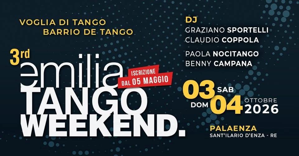Emilia Tango Weekend 3 e 4 Ottobre 2026
