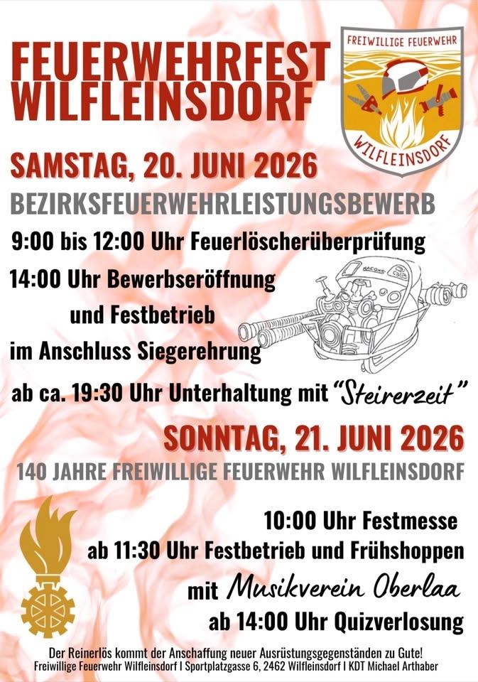 Feuerwehrfest & Bezirksfeuerwehrleistungsbewerb 2026