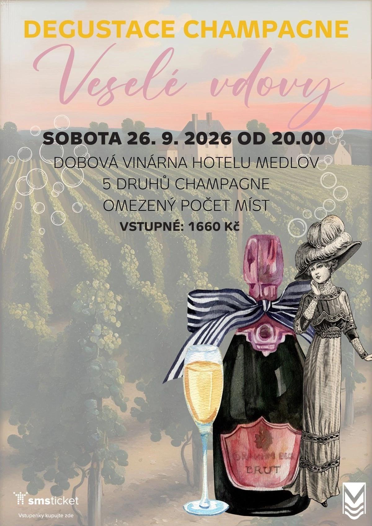 Degustace champagne Veselé vdovy