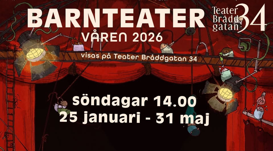 Barnteater på söndagar! Våren 2026