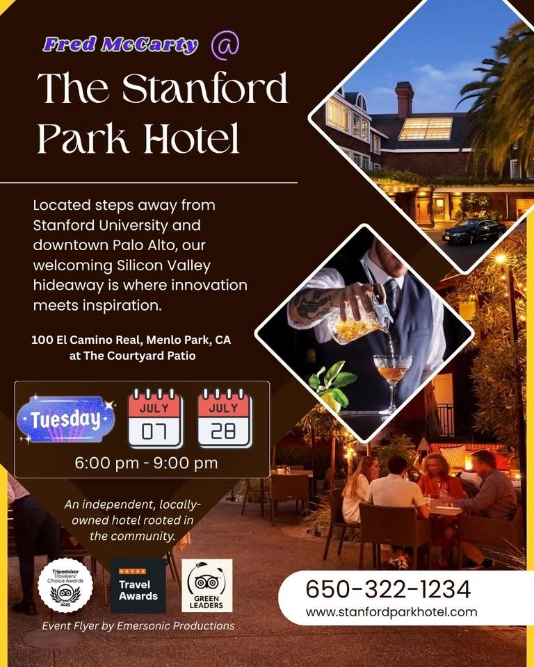 Fred McCarty at The Stanford Park Hotel at Menlo Tavern