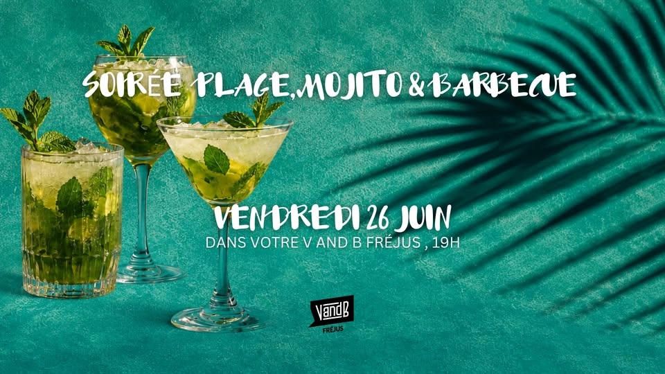 ☀️🌴 SOIRÉE PLAGE, MOJITO & BARBECUE 🌴☀️
