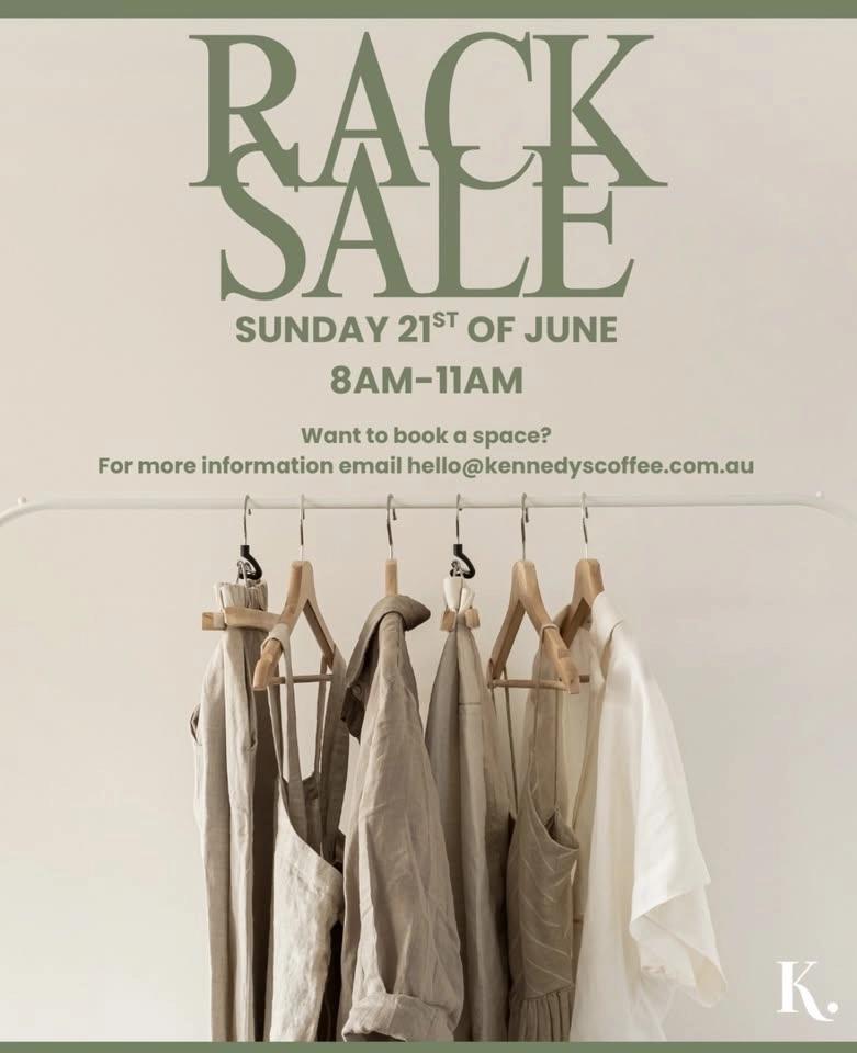 Rack Sale - Thrift and Sip at Kennedys