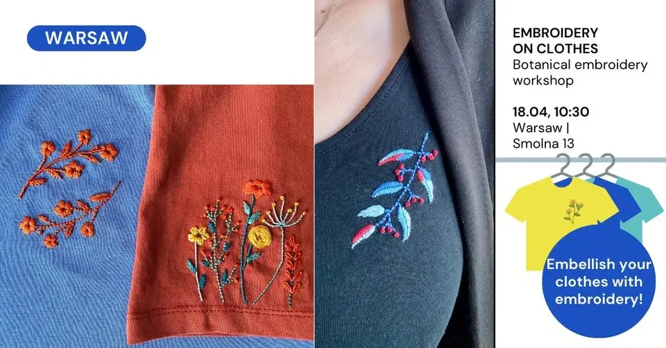 đȘĄ Warsaw: embroidery on clothes workshop