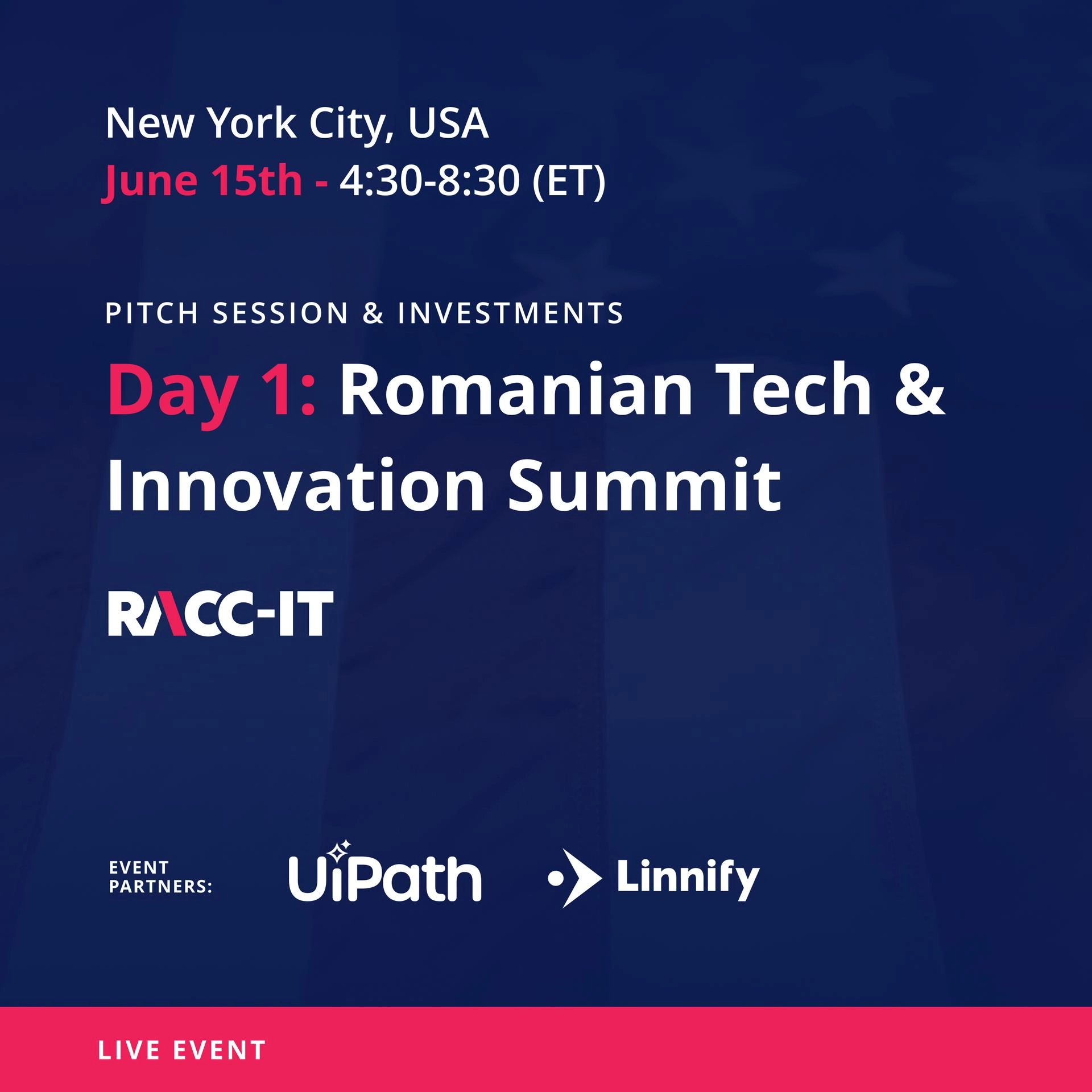 Romanian Tech & Innovation Summit - Day 1: Pitch Session & Investment Opportunities