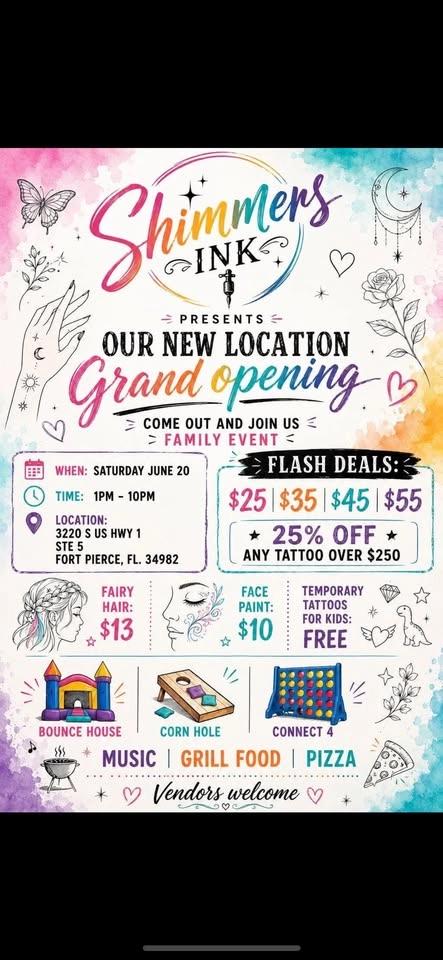 Shimmers ink and steel grand opening