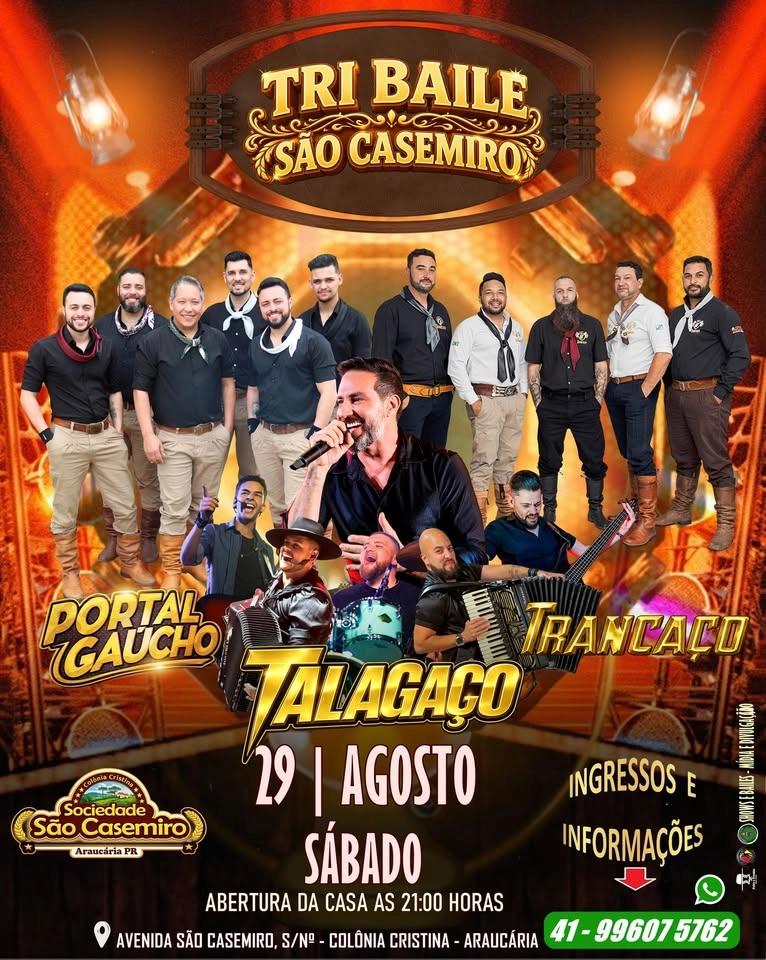 🕺💃 Tri Baile São Casemiro com Talagaço, Portal Gaúcho e Grupo Trancaço na Sociedade São Casemiro ⭐