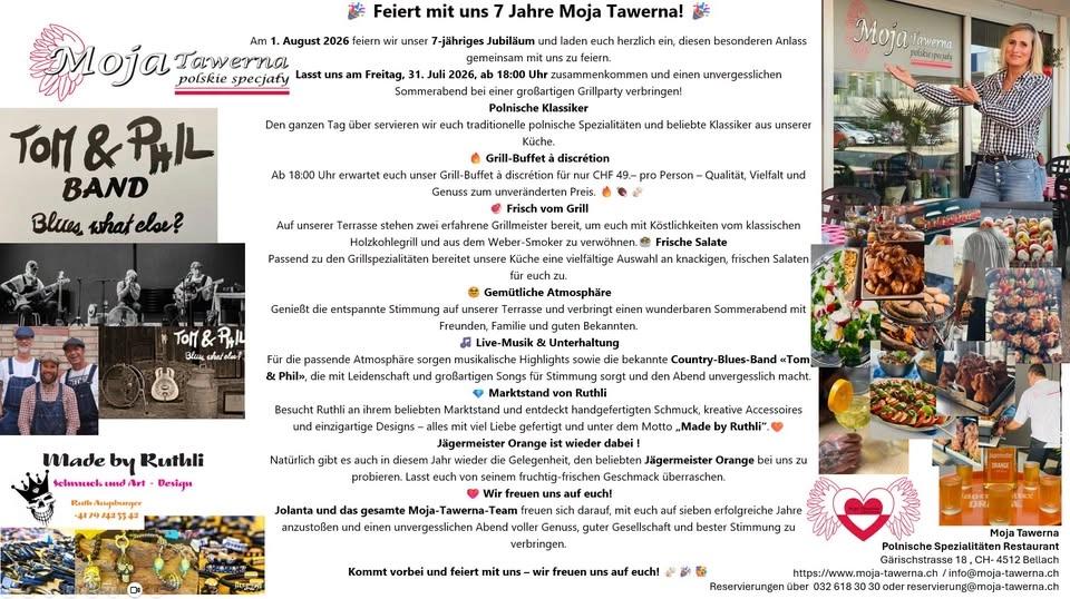 🎉 Feiert mit uns 7 Jahre Moja Tawerna! 🎉