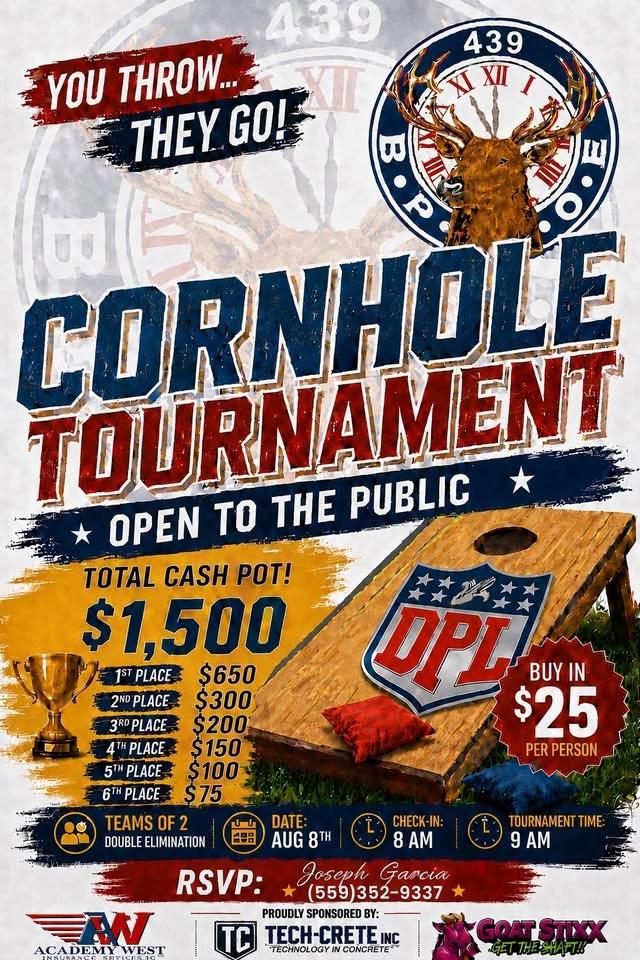 FRESNO ELKS LODGE CORNHOLE TOURNAMENTS