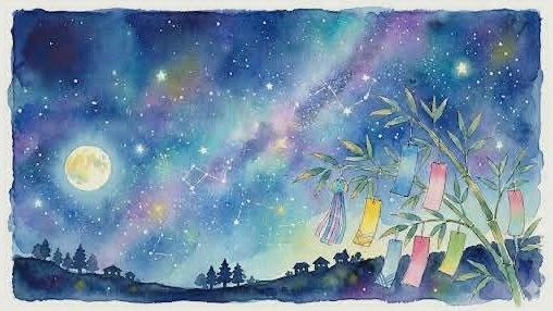 🎨🖌Paint & Sip "Star Festival🎋/Starry Sky🌠" in Shibuya 東京でペイント&ワイン 「七夕」