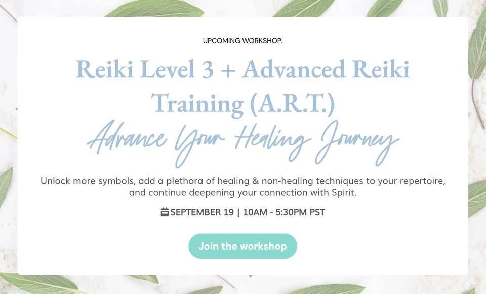 Reiki Level 3 + Advanced Reiki Training (A.R.T.)