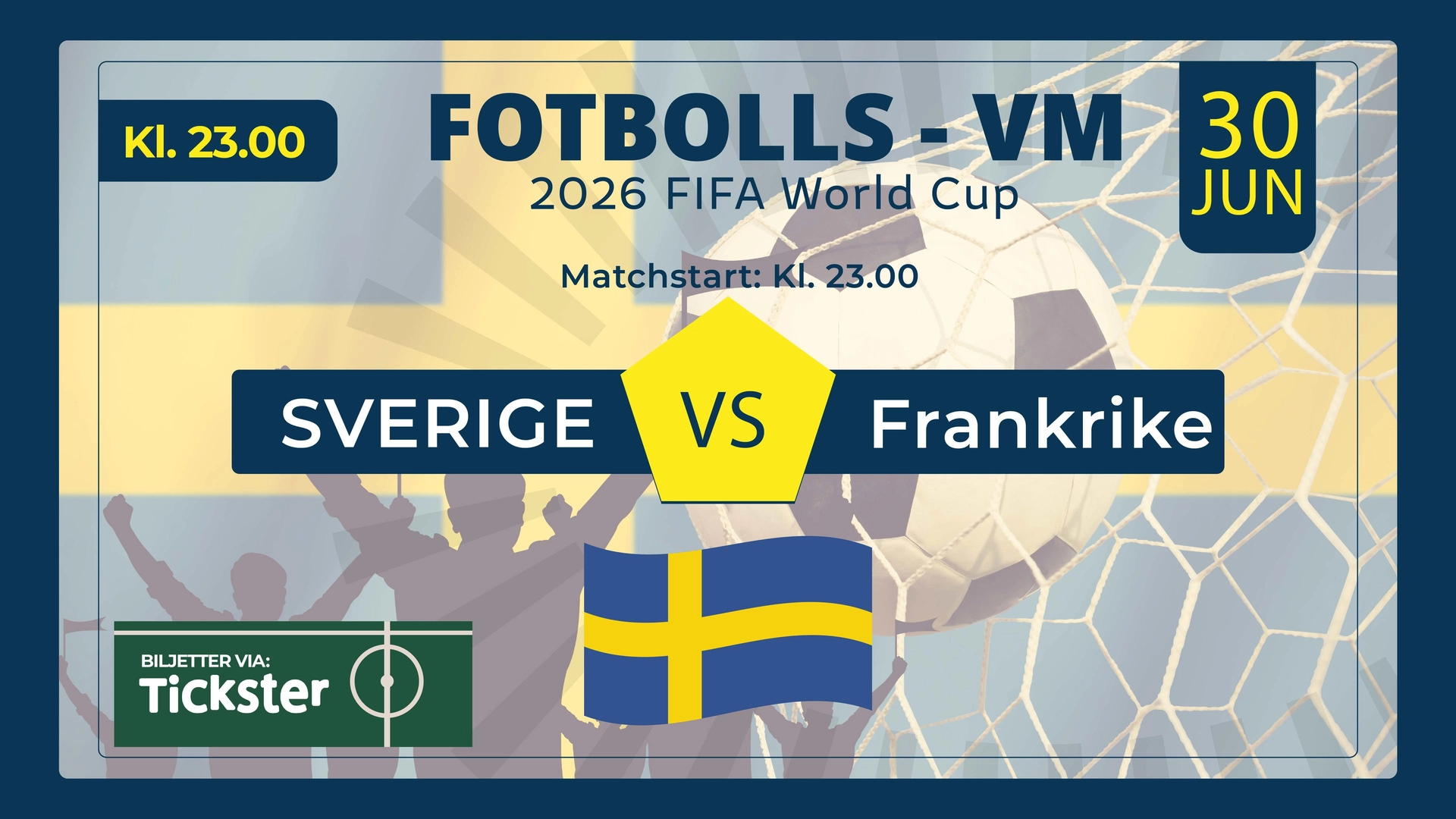 Sverige - Frankrike 30/6 VM-Sommar i Trebo