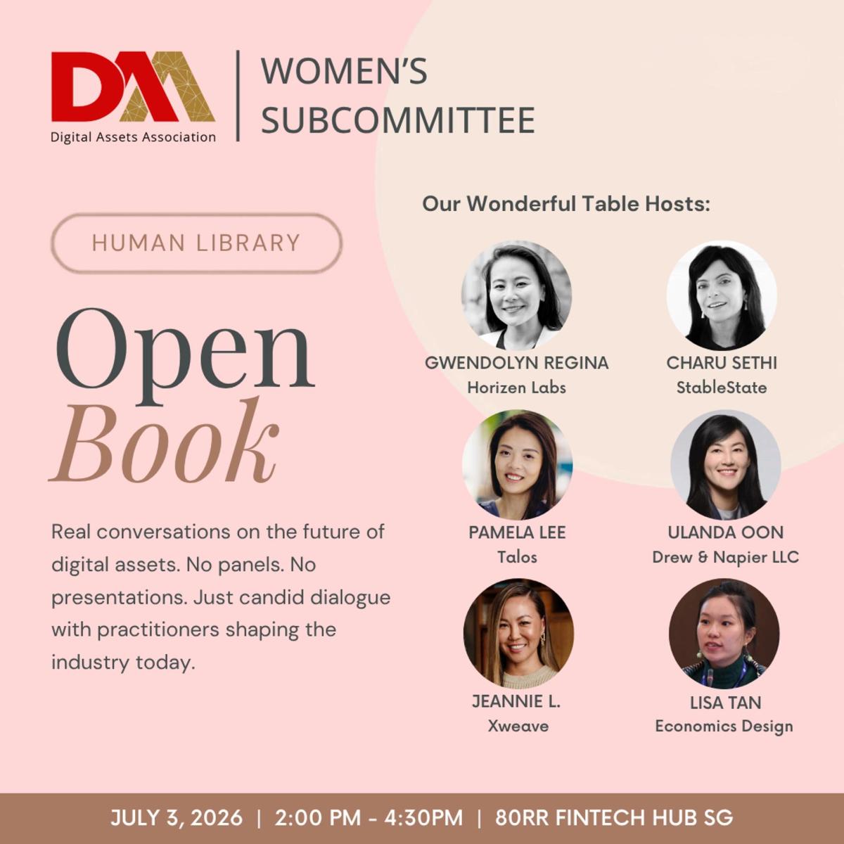 Open Book: Real Conversations on the Future of Digital Assets A Human Library Roundtable by the DAA Women's Sub committee