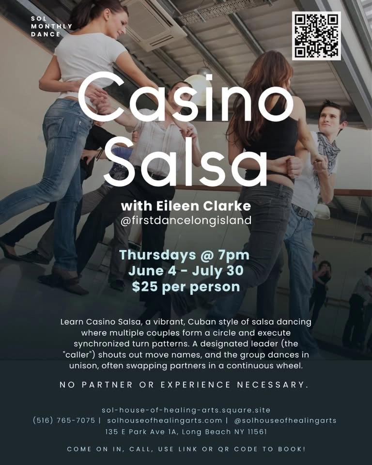 Casino Salsa with Eileen Clarke at SOL House of Healing Arts