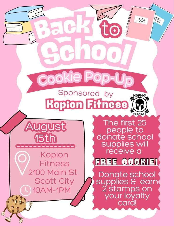 🍪School supplies Drive & Cookie Pop-Up🍪