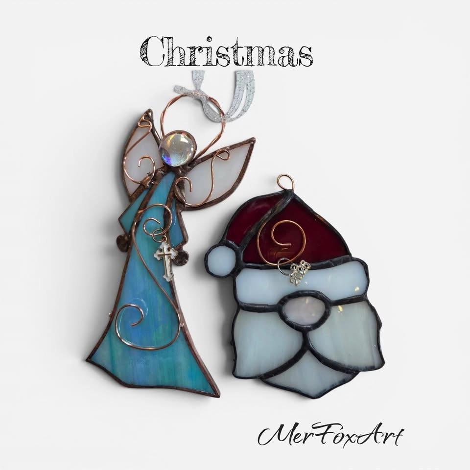 Christmas in July Stained Glass Ornament~!