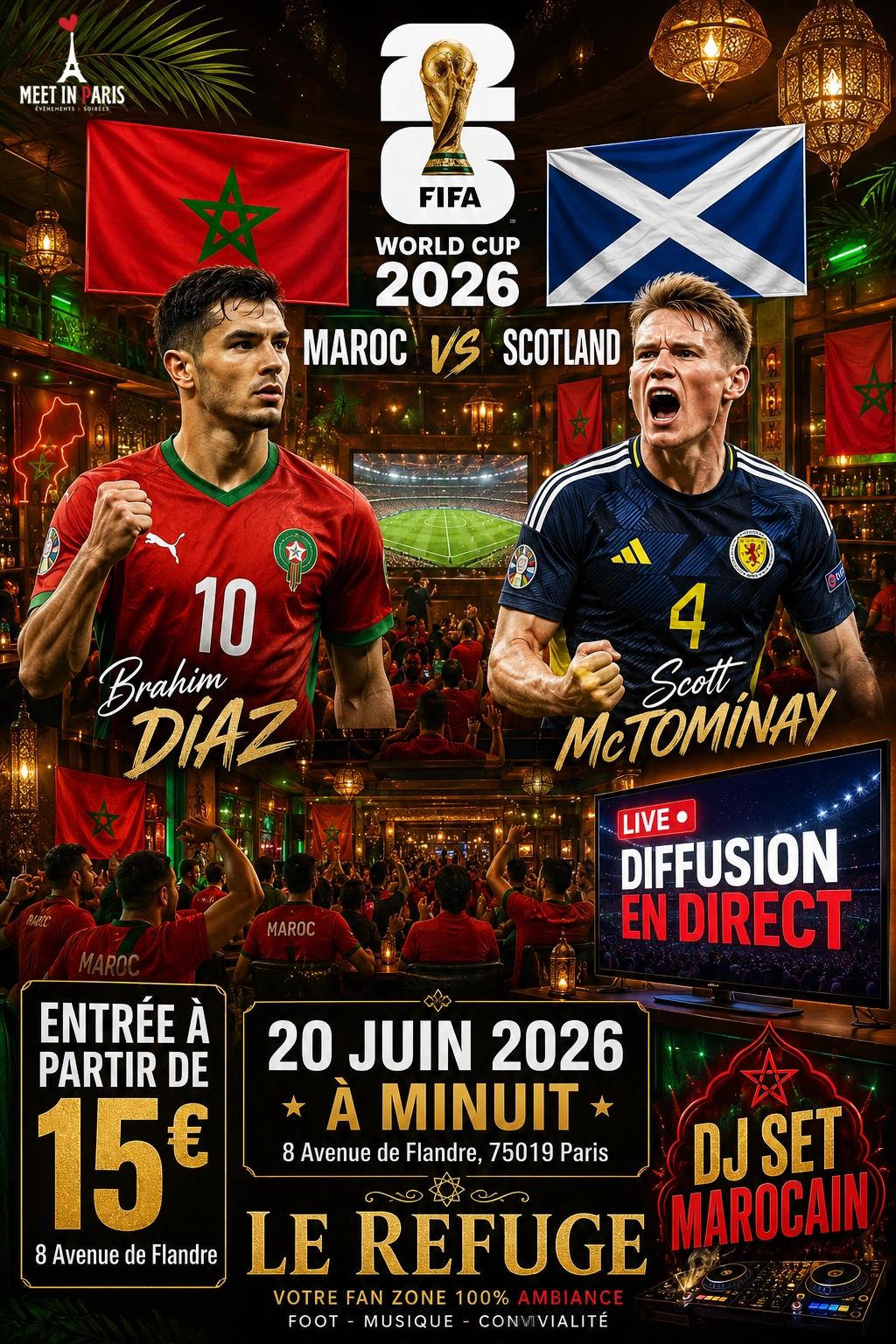 Match⚽️CDM🏆Mar🇲🇦 Écosse 🏴🎧Dj🎉
