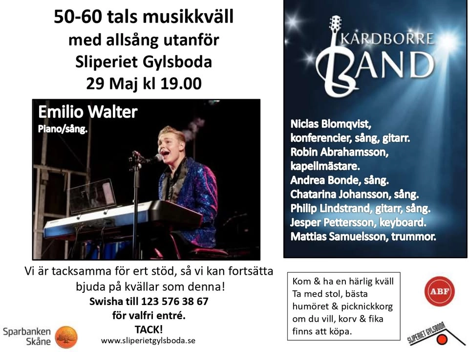 50-60 tals musikkväll med allsång
