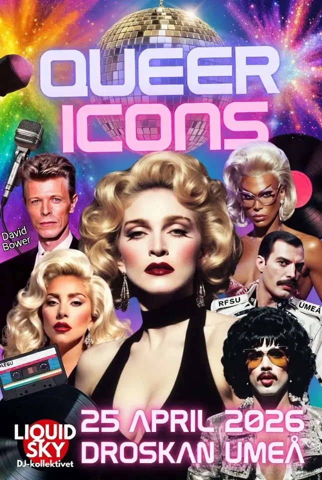 TAKE QUEER – Queer Icons 🌈✨ | 25 april @ Droskan Umeå