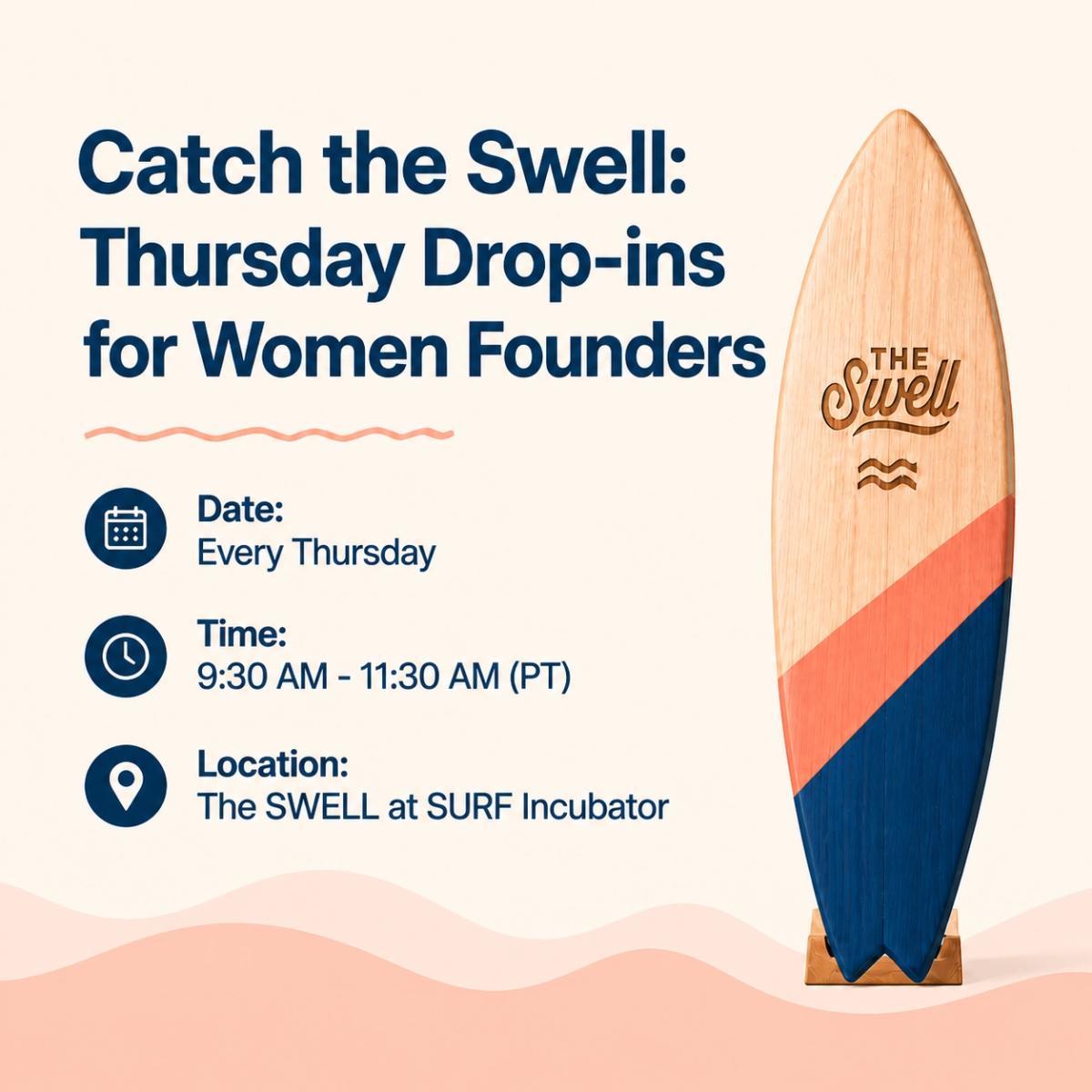 Catch the SWELL: Thursday Drop-in for Women Founders