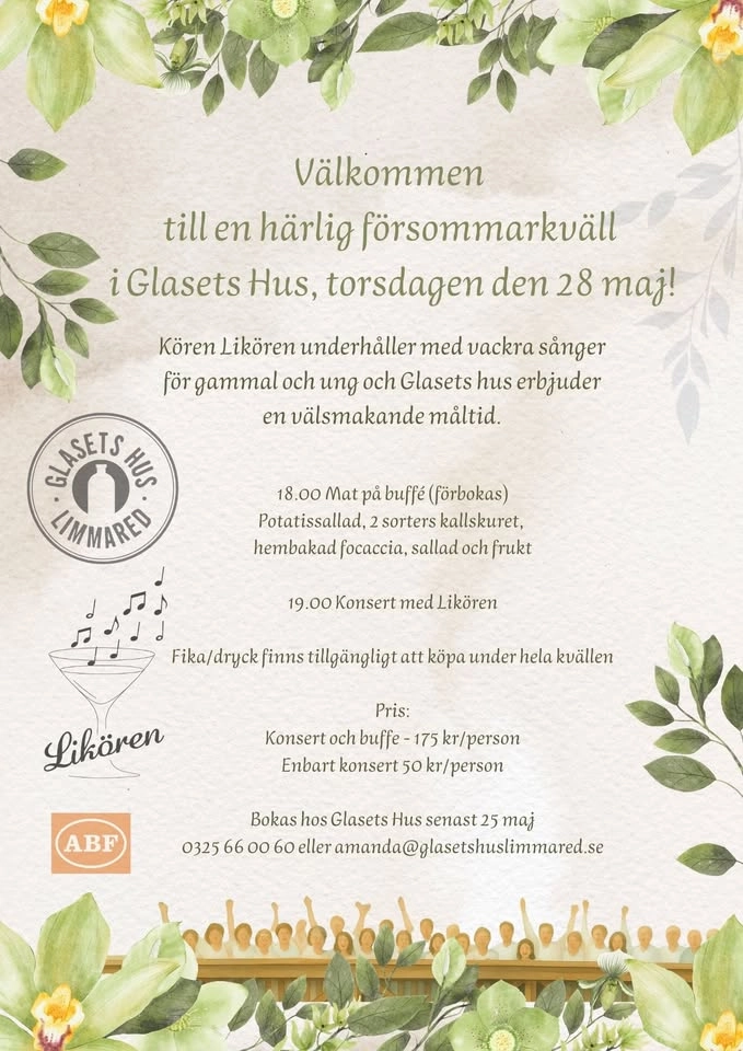 Vårkonsert på Glasets hus i Limmared