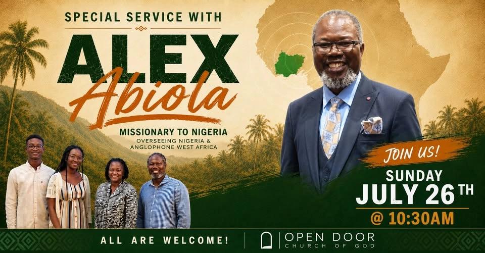 Special Guest - Church of God Missionary Alex Abiola