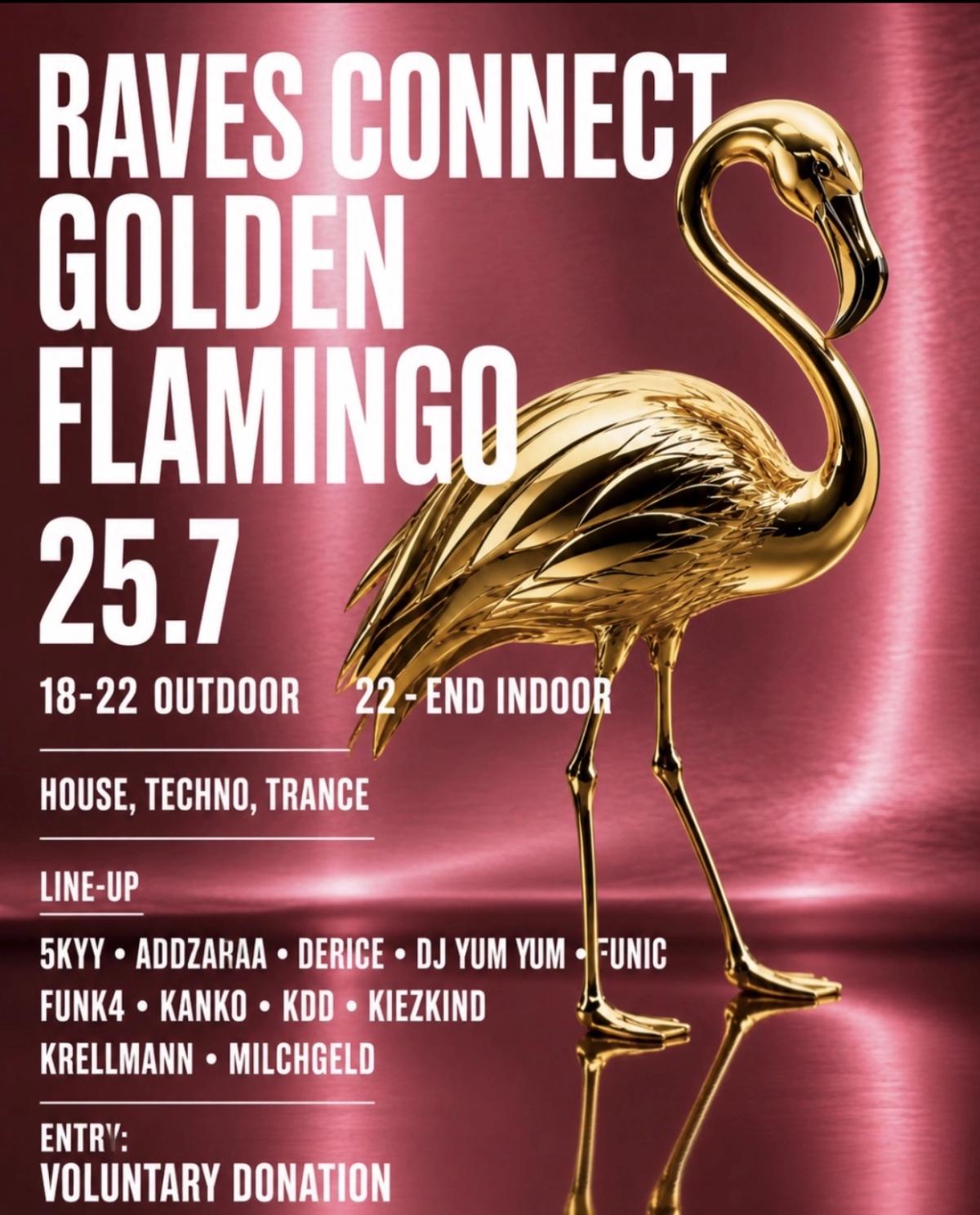 FREE Raves Connect - Golden Flamingo