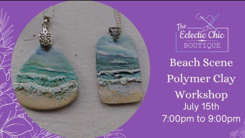 Beach Scene Polymer Clay Jewelry Workshop