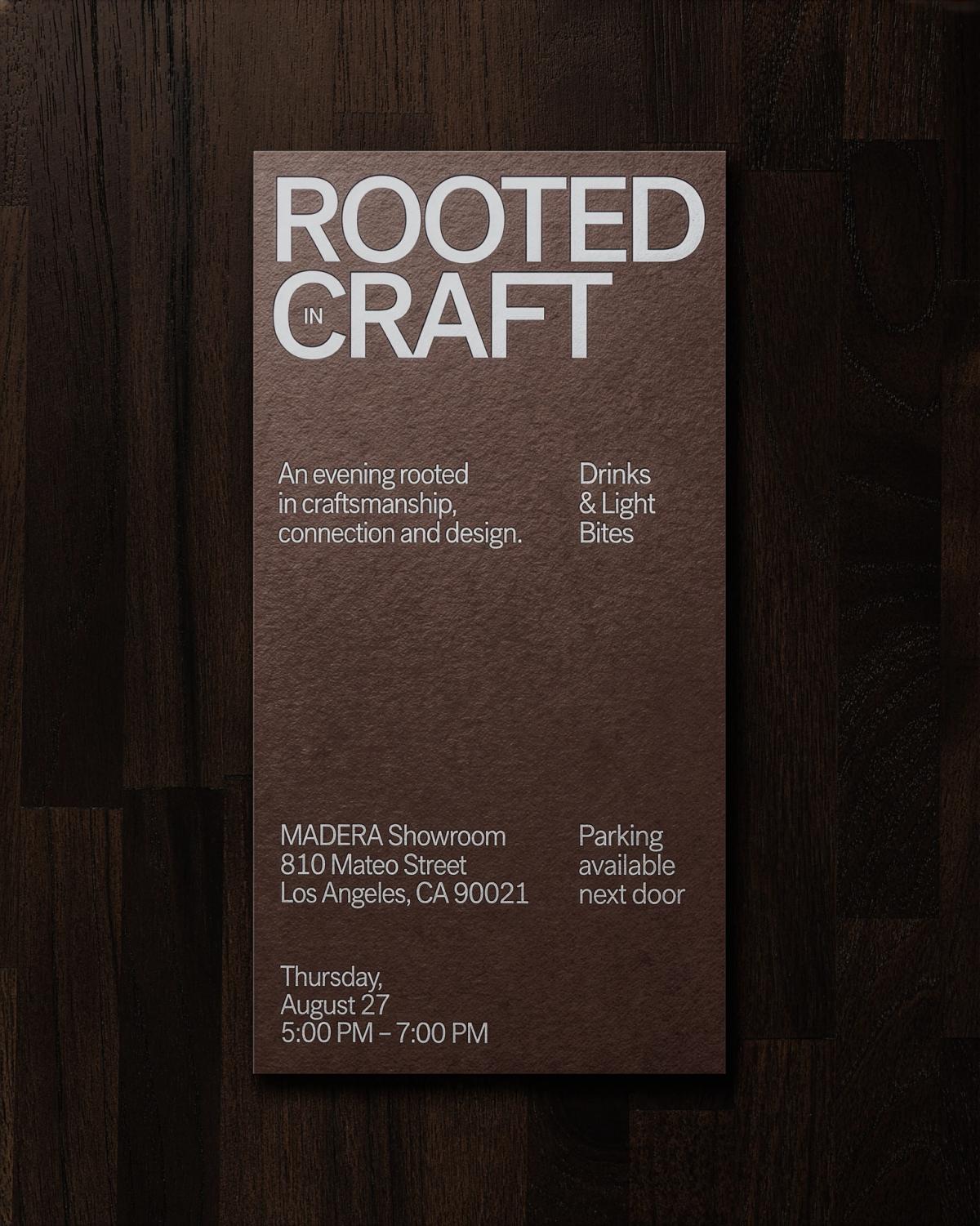 Rooted in Craft by Ethnicraft x MADERA