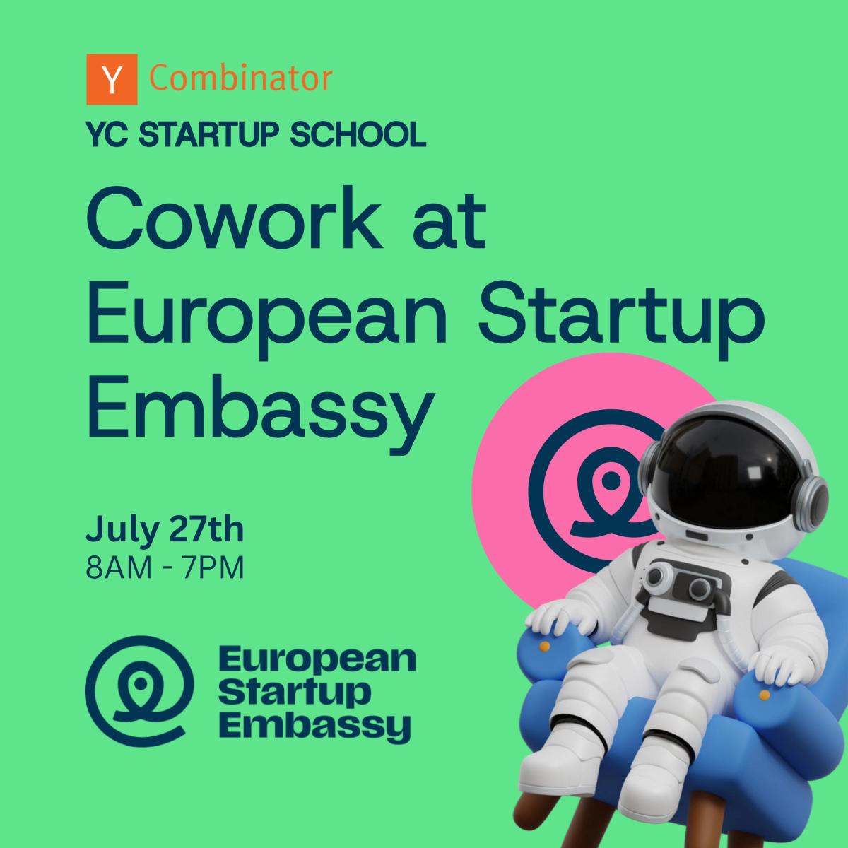 YC Startup School Cowork at European Startup Embassy