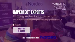 W4CFI x Nordea: Imperfect Experts - Turning setbacks into strength