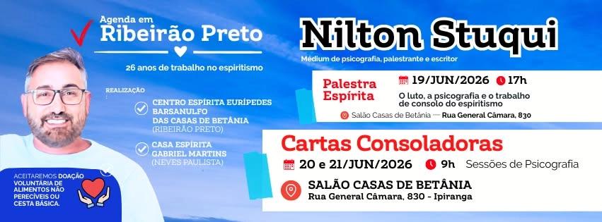 Cartas Consoladoras - médium Nilton Stuqui - Ribeirão Preto/SP