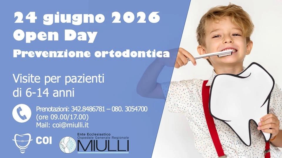 Visite di prevenzione ortodontica per pazienti dai 6 ai 14 anni