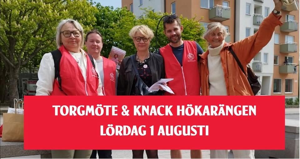 Torgmöte och knack i Hökarängen
