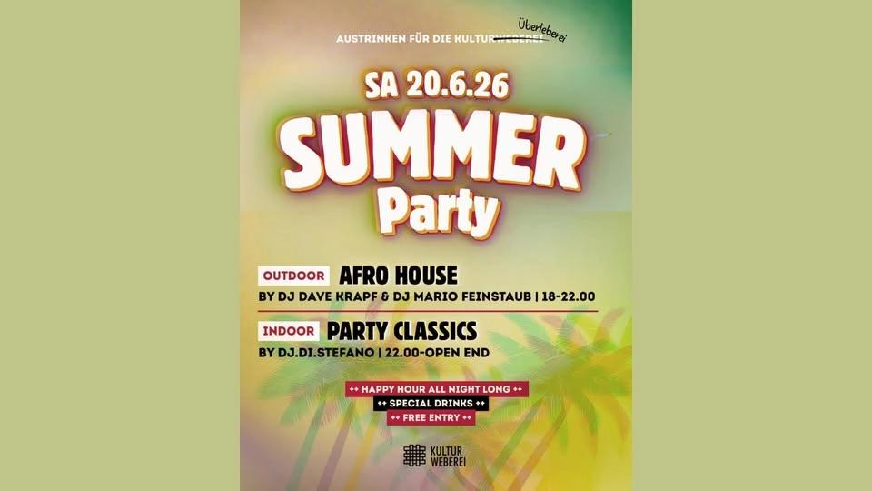 Summer Party @ Kultur Weberei