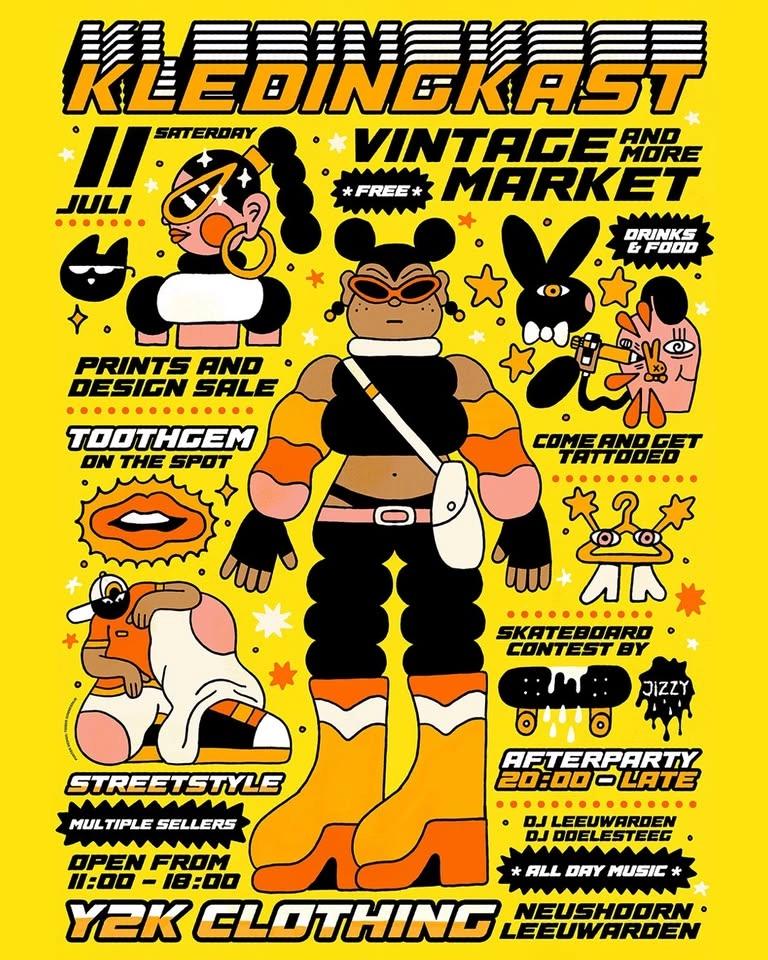 Kledingkast Vintage Market