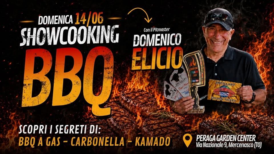 π₯ 14/06 - SHOWCOOKING BBQ con Domenico Elicio π₯