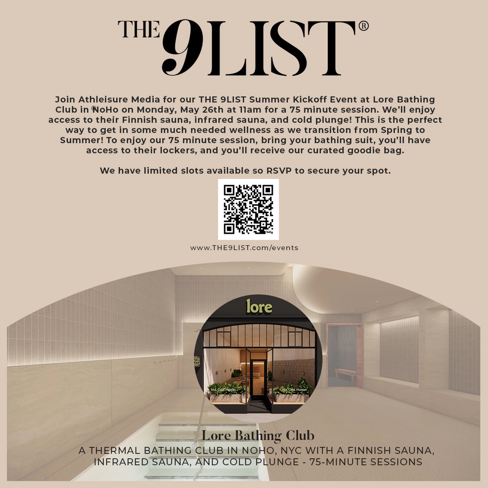 THE 9LIST® X Lore Bathing Club Event