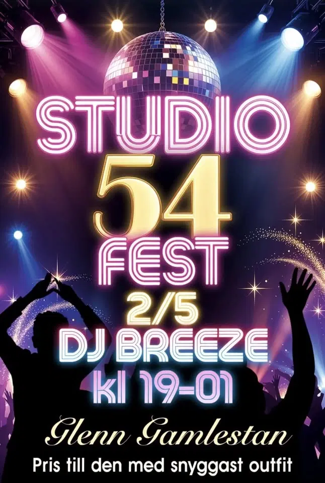 Studio 54 fest 2/5 på Glenn Gamlestan