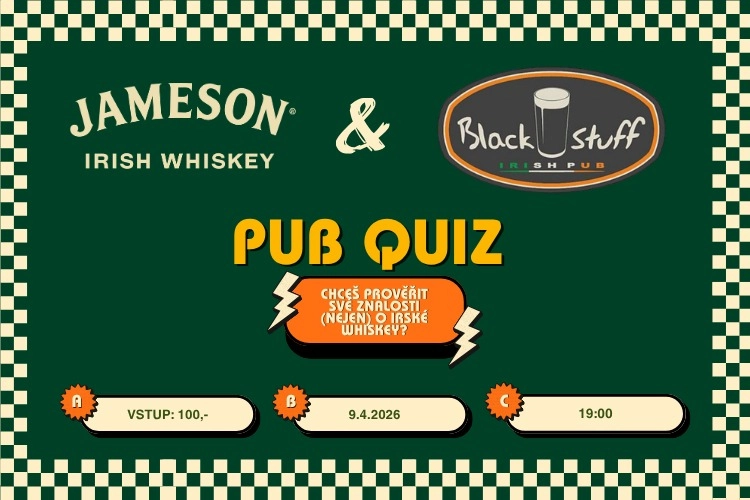 JAMESON PUB QUIZ - THE BLACK STUFF OLOMOUC