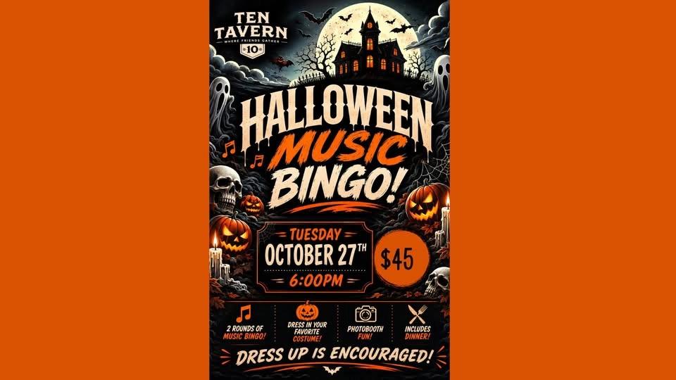 Halloween Music Bingo